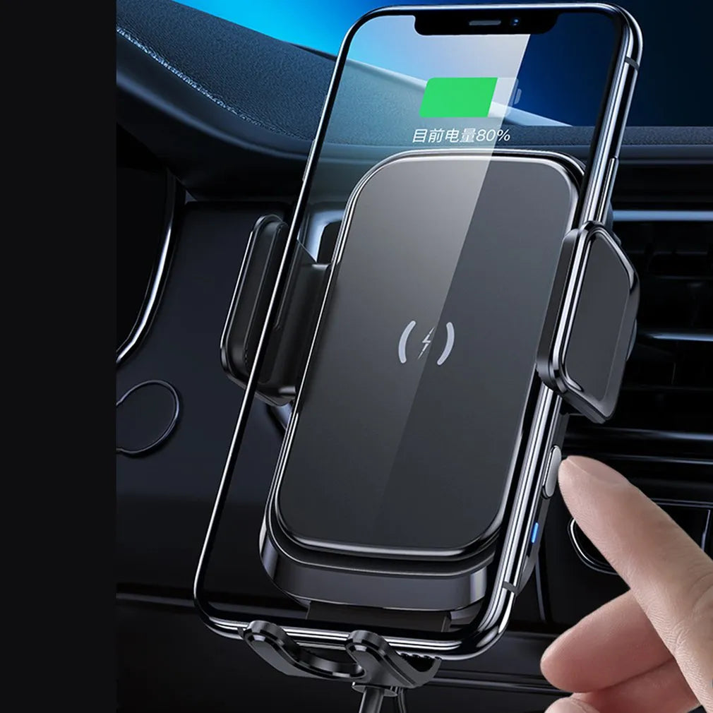 CARICABATTERIE AUTO WIRELESS 15W – TECNOLOGIA A INDUZIONE + FISSAGGIO AUTOMATICO 🚗📱